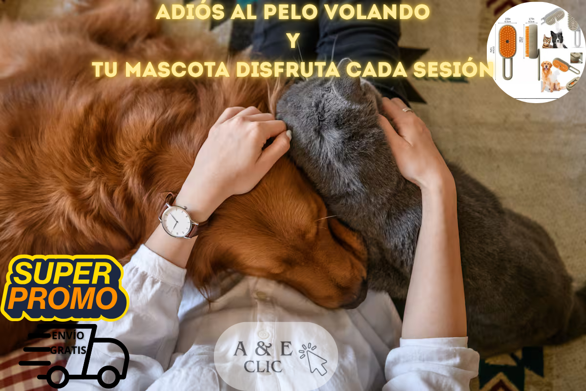 Cepillo Para Mascotas A Vapor Recargable