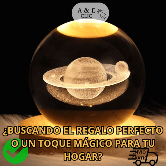 Lampara Led Esfera De Cristal