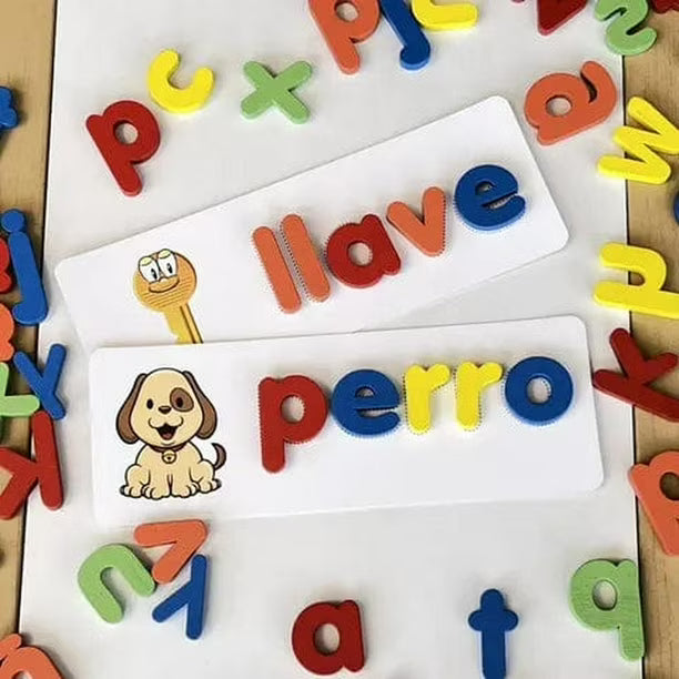 Juego De Palabras Deletreo  Infantil Montessori