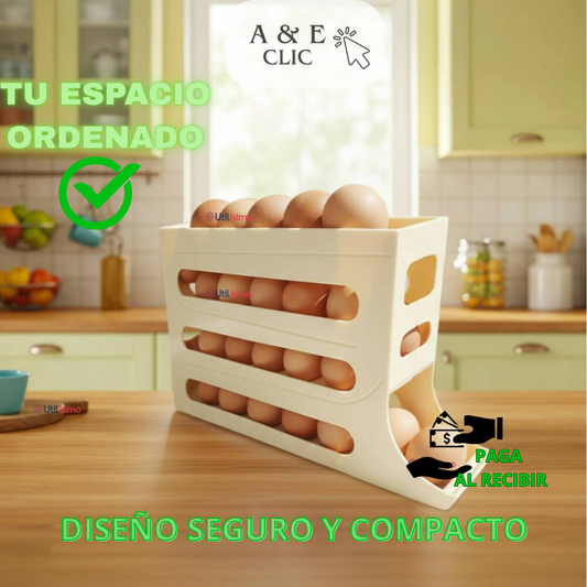 ORGANIZADOR Y DISPENSADOR DE HUEVOS 4 NIVELES
