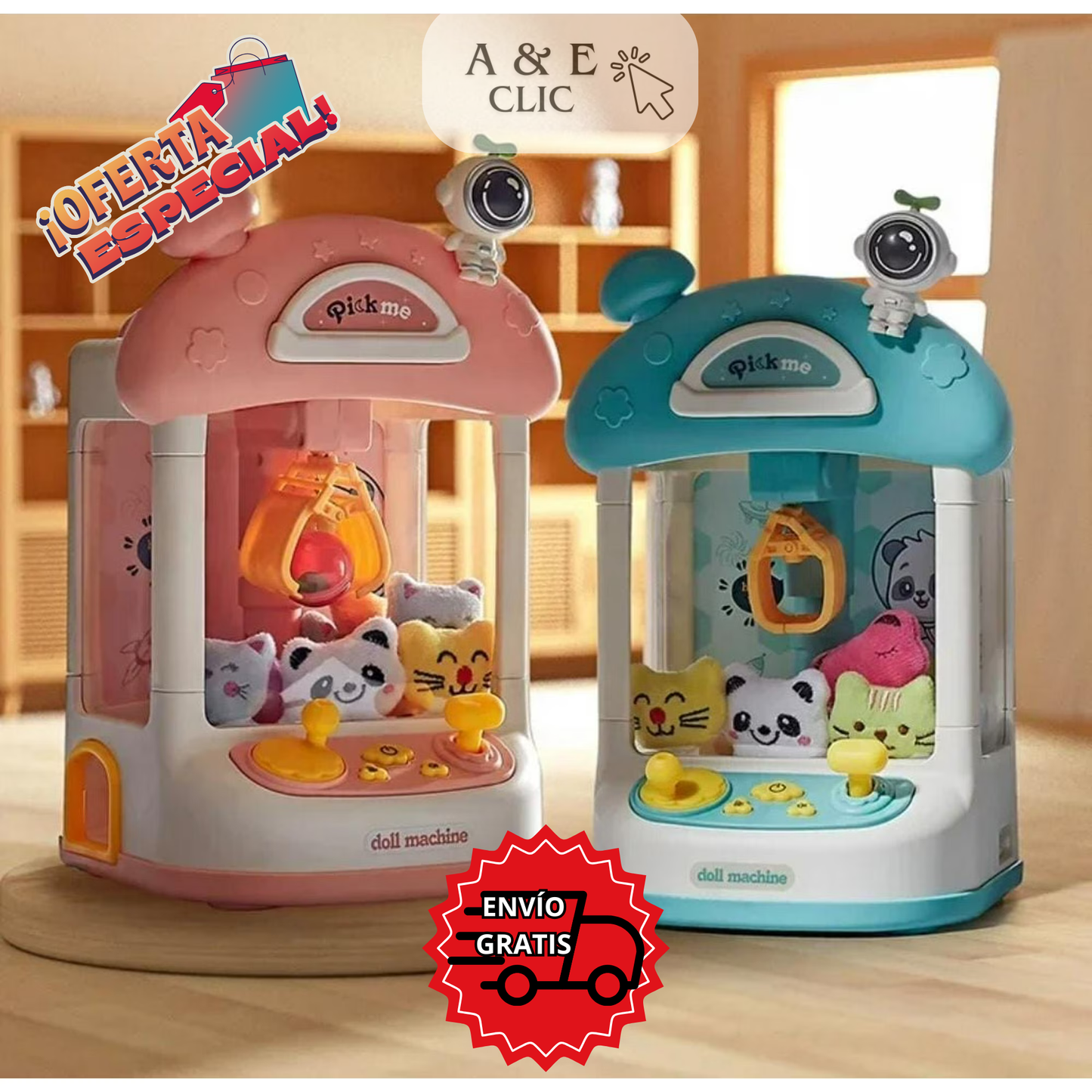 Mini Maquina Saca Peluches Y Juguetes