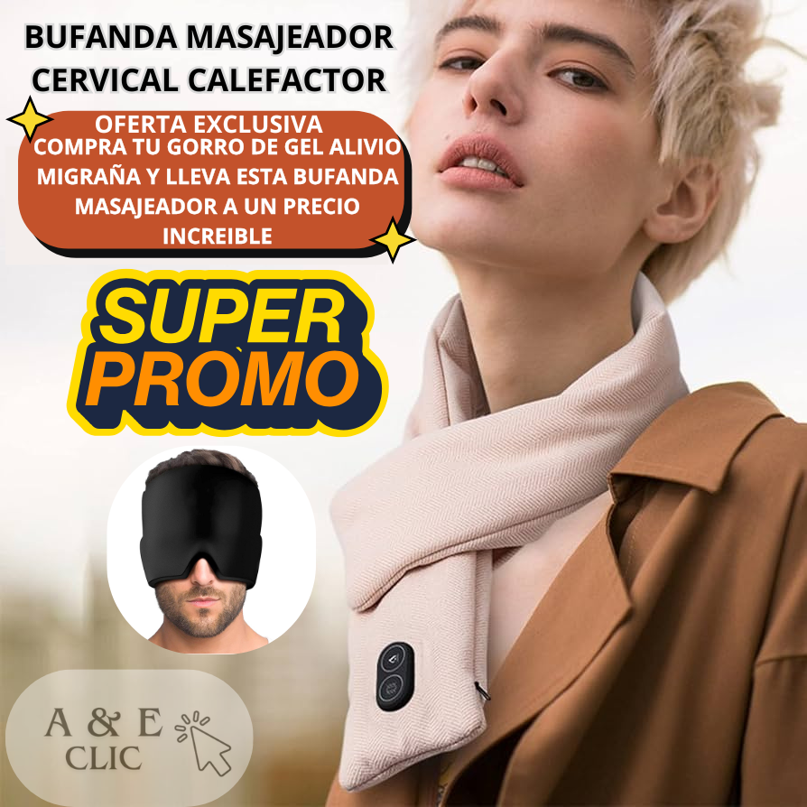 BUFANDA MASAJEADOR CERVICAL CALEFACTOR