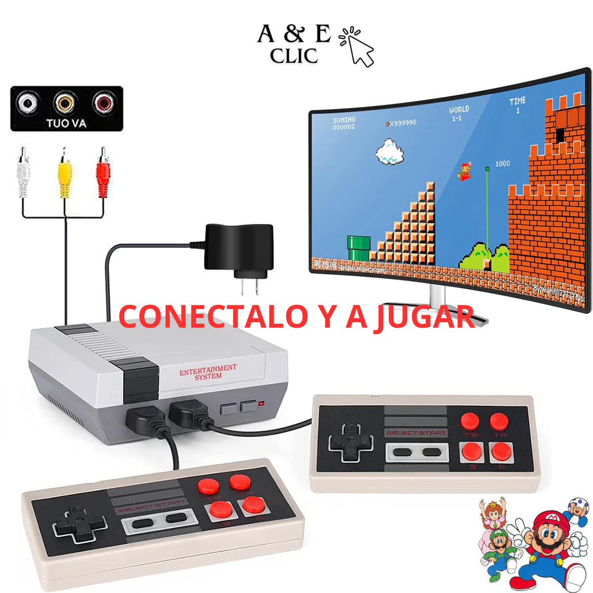 Consola Retro Ultra 620 Juegos AVTV Gris