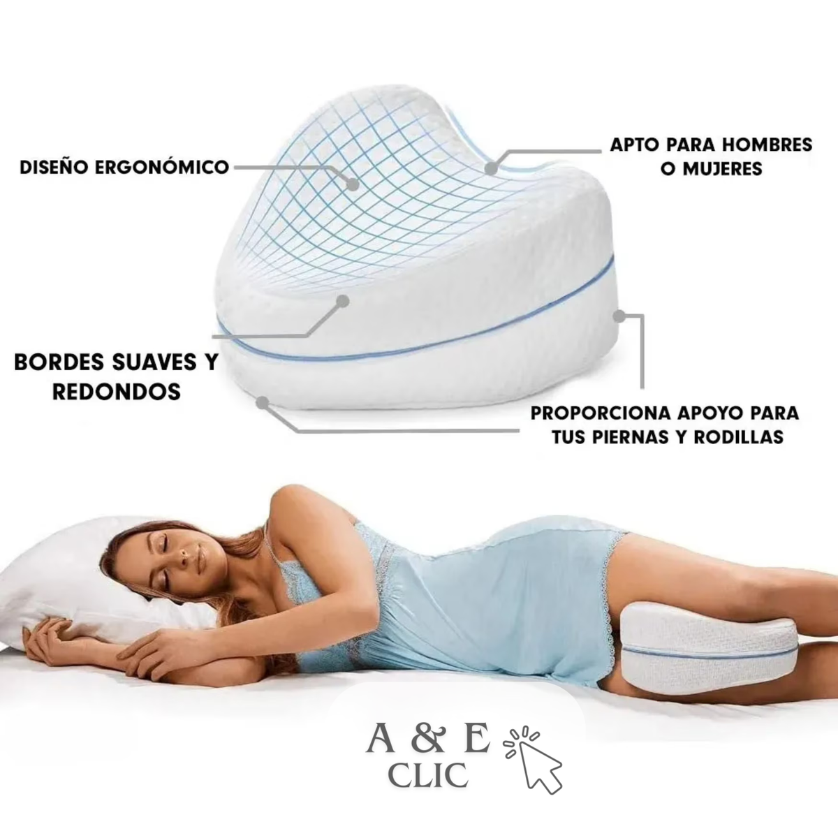 ALMOHADA ORTOPÉDICA PARA PIERNAS