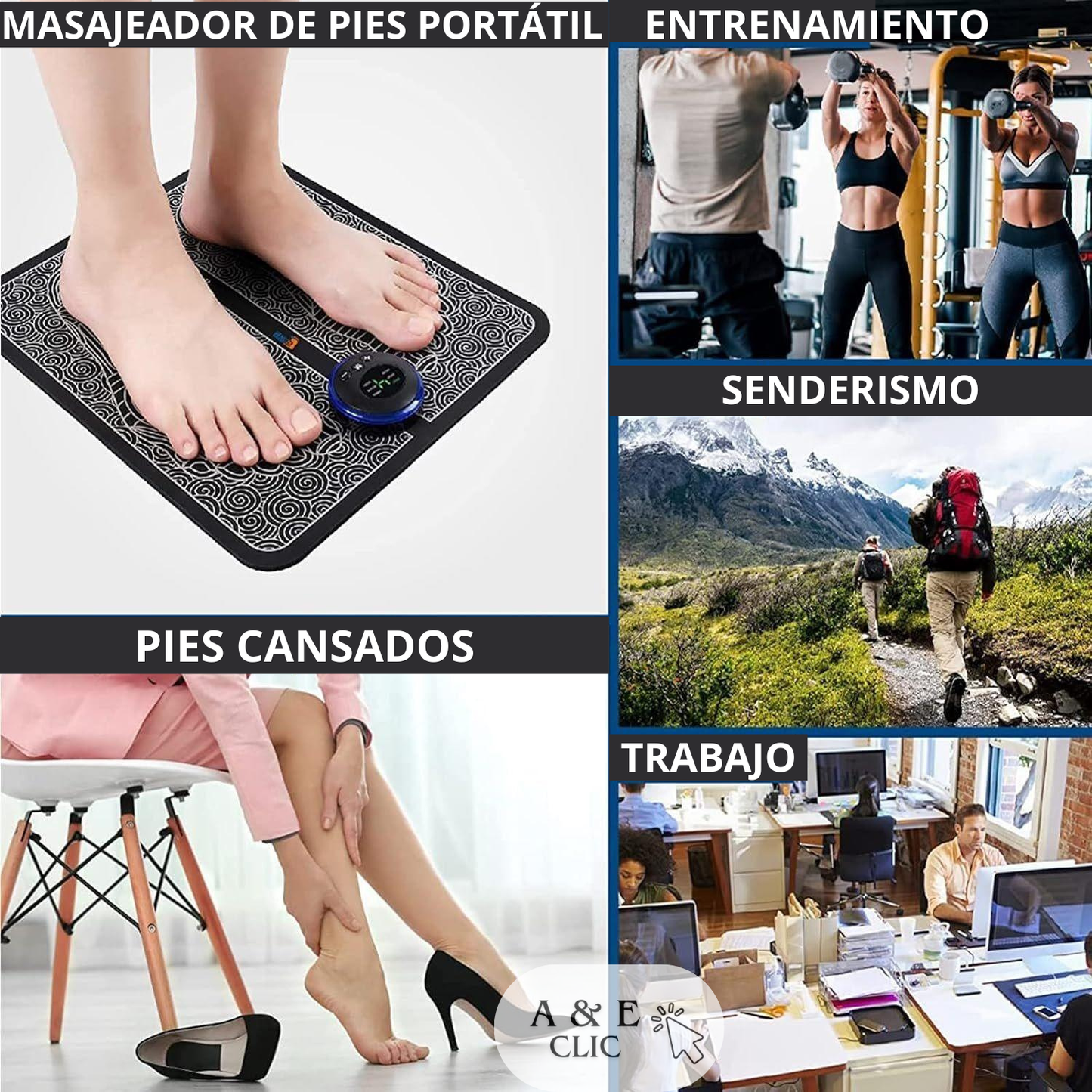 MASAJEADOR DE PIES ELÉCTRICO PORTÁTIL USB