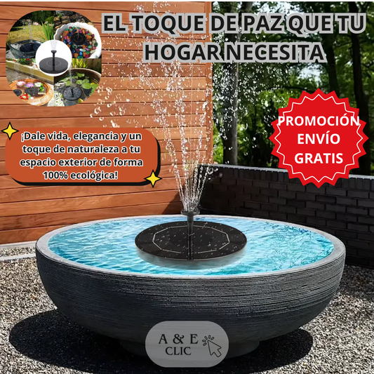 Fuente Solar Flotante para Jardín