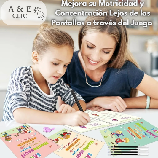 Set Cuaderno Magic Caligrafia Montessori