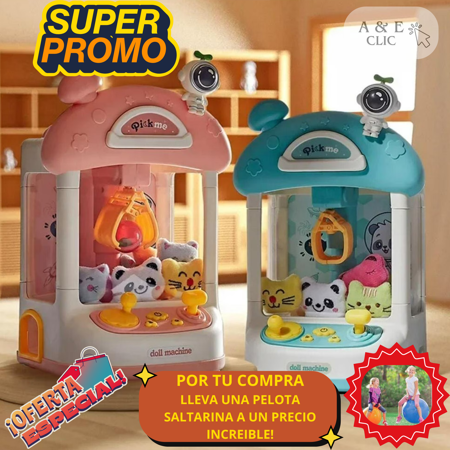 Mini Maquina Saca Peluches Y Juguetes