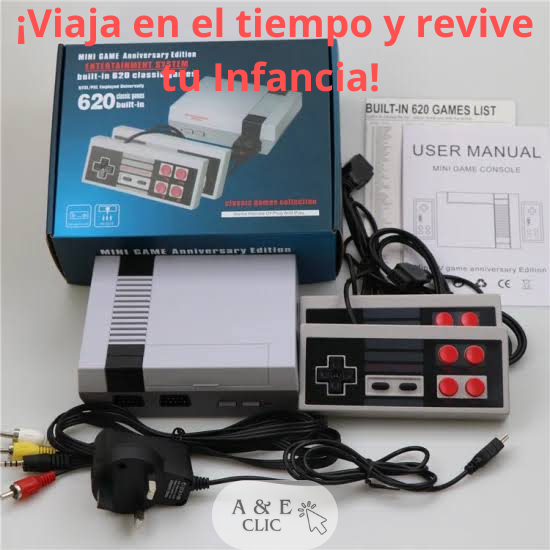 Consola Retro Ultra 620 Juegos AVTV Gris